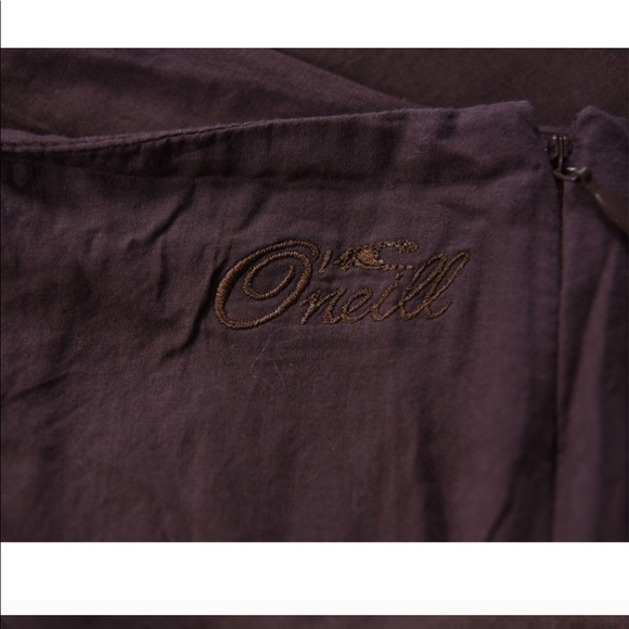 O'Neill brown skirt 100% cotton flower embroidery - Picture 5 of 6